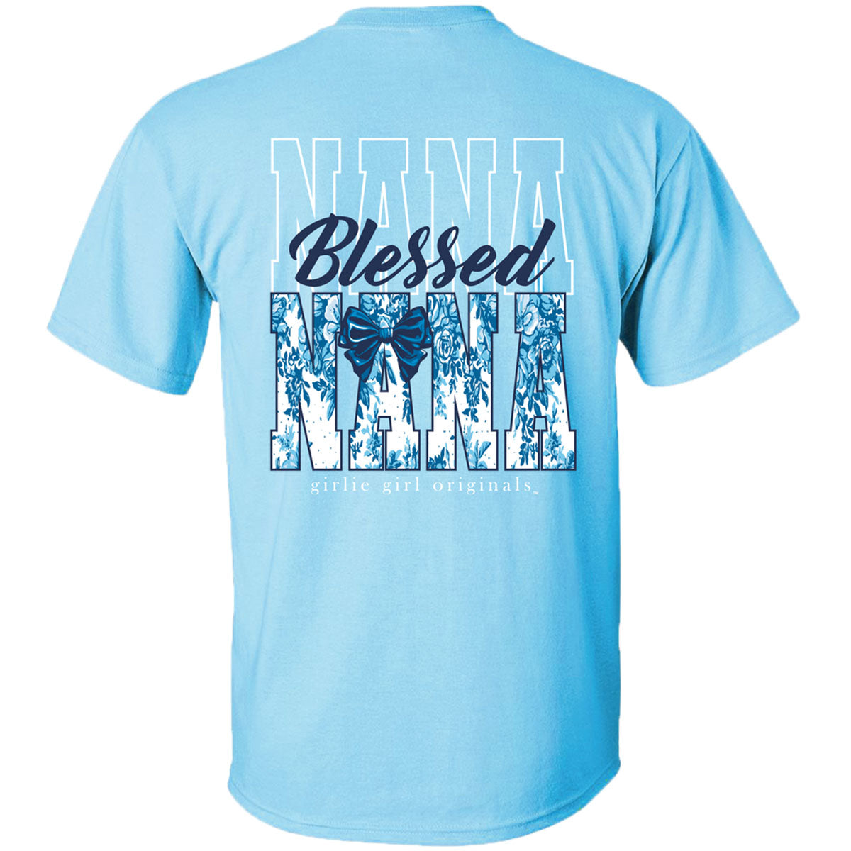 Girlie Girl Originals Blessed Nana Bow - Adult & Kids T-Shirts, Sweatshirts & Hoodies apparel design preview 1