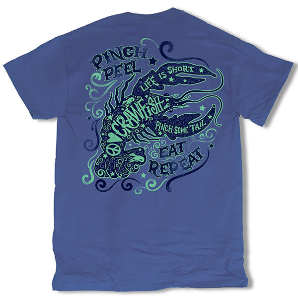 Southern Vine Life Is Short Crawfish - Adult & Kids T-Shirts, Sweatshirts & Hoodies apparel design preview 1