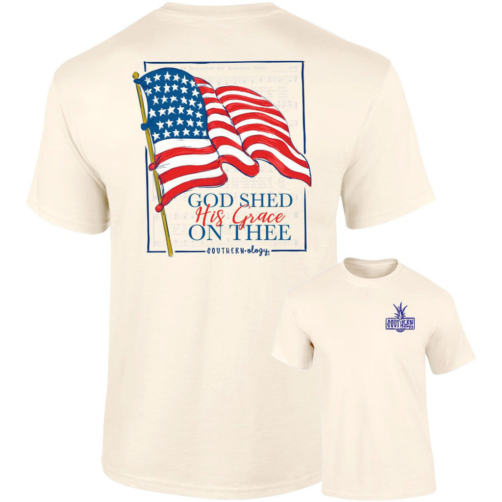 Southernology God Shed His Grace USA Comfort Colors - Adult & Kids T-Shirts, Sweatshirts & Hoodies apparel design preview 2