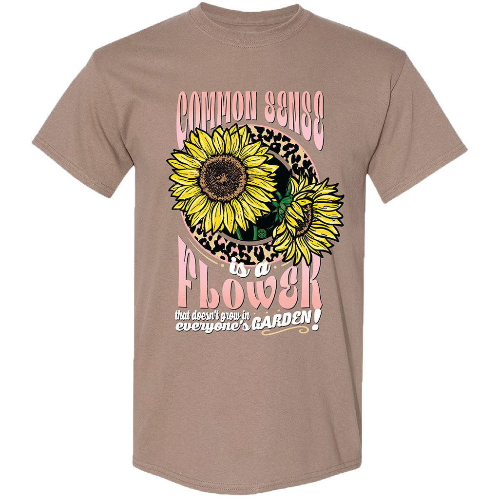 Girlie Girl Originals Common Sense Flower - Adult & Kids T-Shirts, Sweatshirts & Hoodies apparel design preview 1