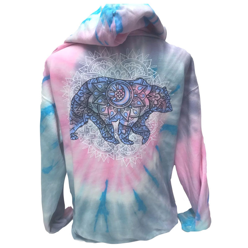 Southern Attitude Tortuga Moon Mandala Bear Tie Dye - Adult & Kids T-Shirts, Sweatshirts & Hoodies apparel design preview 1