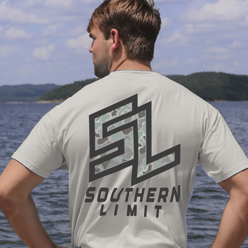 Southern Limit Grey Camo Logo - Adult & Kids T-Shirts, Sweatshirts & Hoodies apparel design preview 1