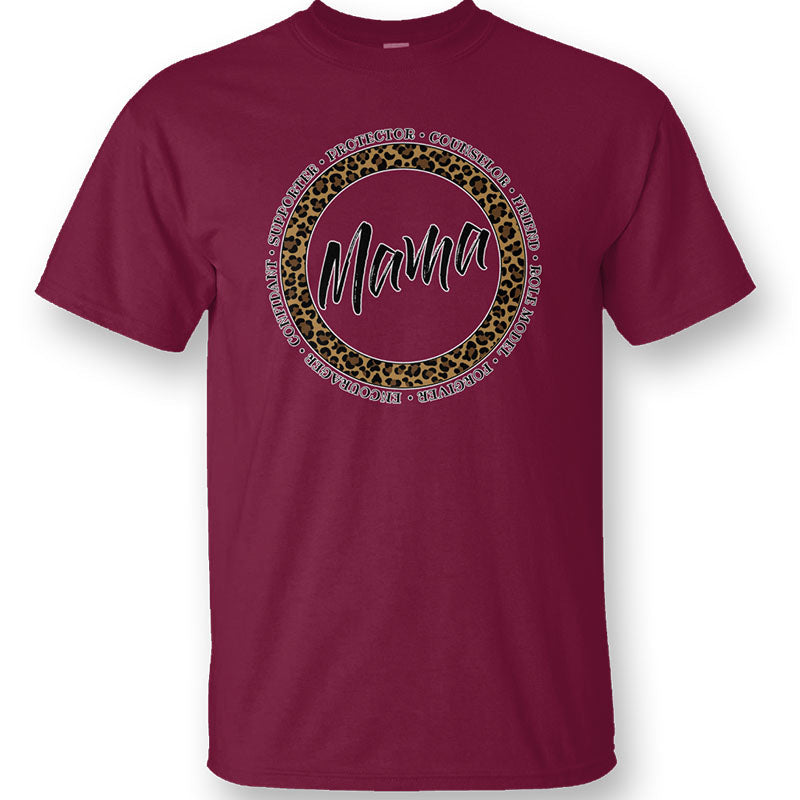 Sassy Frass Mama Words Leopard Bella Canvas - Adult & Kids T-Shirts, Sweatshirts & Hoodies apparel design preview 1