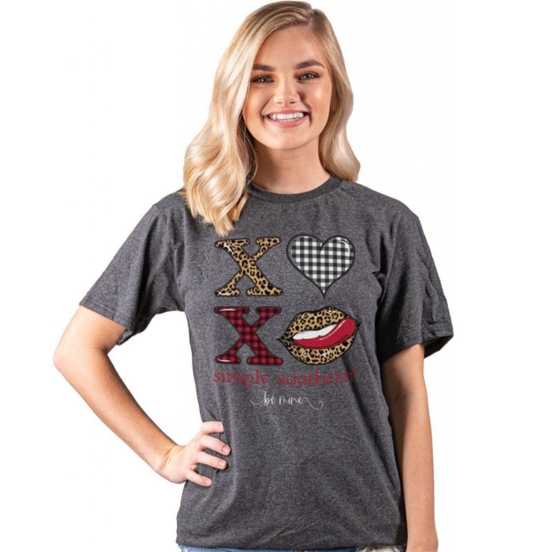SALE Simply Southern Vintage Preppy XOXO Valentine - Adult & Kids T-Shirts, Sweatshirts & Hoodies apparel design preview 1