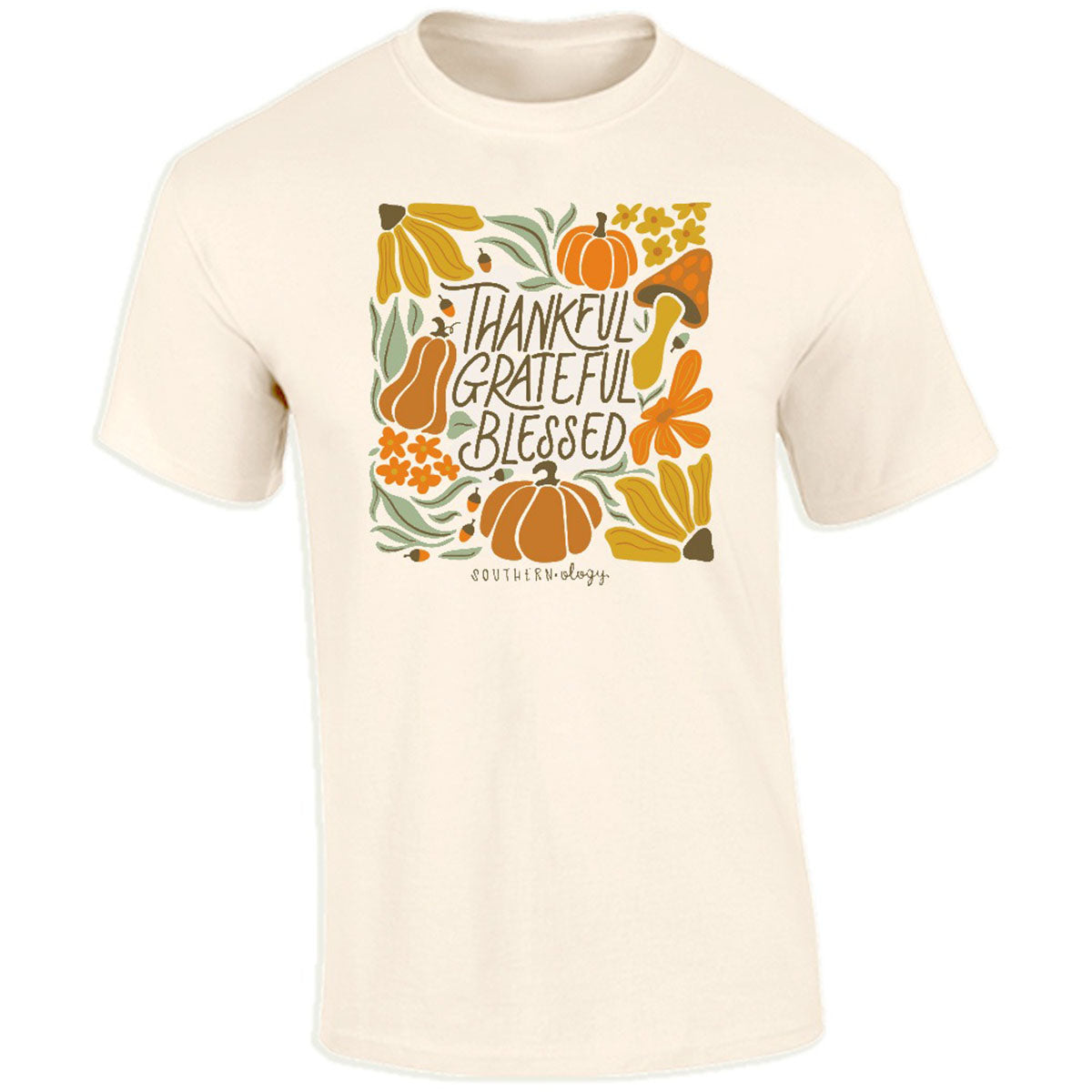 Southernology Thankful Grateful Pumpkins Fall Comfort - Adult & Kids T-Shirts, Sweatshirts & Hoodies apparel design preview 2