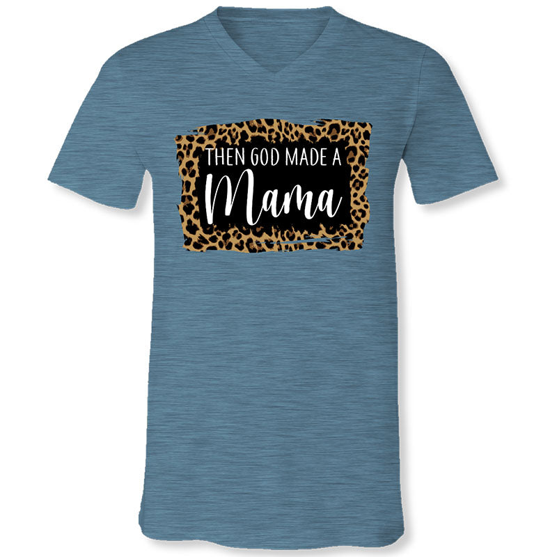 Sassy Frass God Made A Mama Canvas V-neck - Adult & Kids T-Shirts, Sweatshirts & Hoodies apparel design preview 2