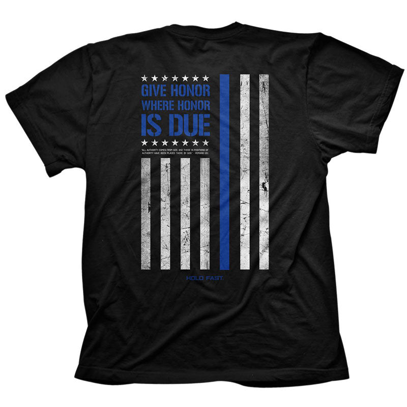 Hold Fast Honor Police Flag USA - Adult & Kids T-Shirts, Sweatshirts & Hoodies apparel design preview 1