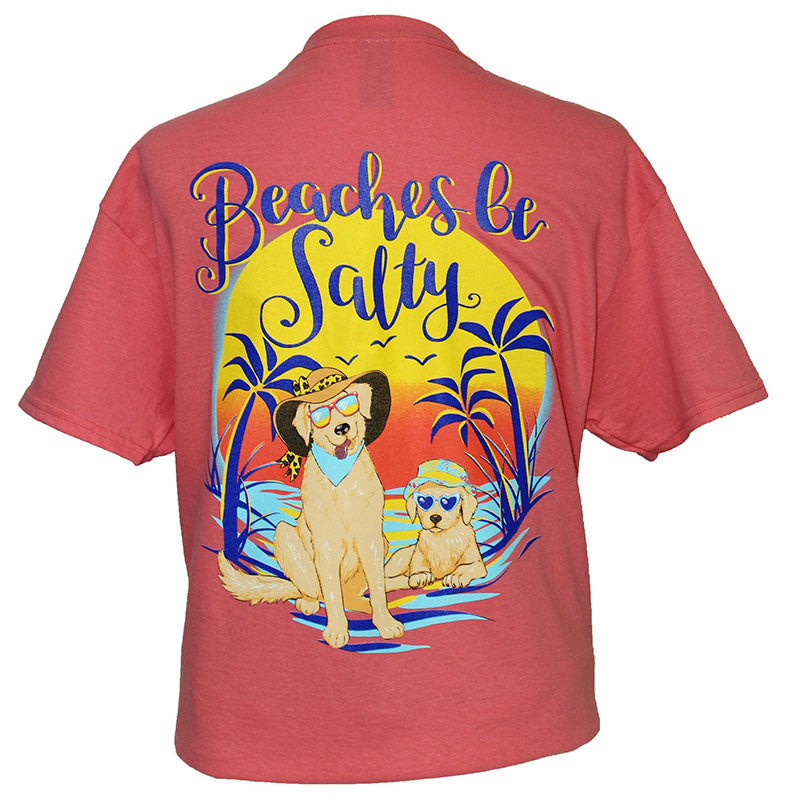 Southern Attitude Coral Beaches Be Salty - Adult & Kids T-Shirts, Sweatshirts & Hoodies apparel design preview 1