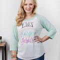 Bjaxx Southern Grace Easter Is For Jesus Raglan - Adult & Kids T-Shirts, Sweatshirts & Hoodies apparel design preview 1