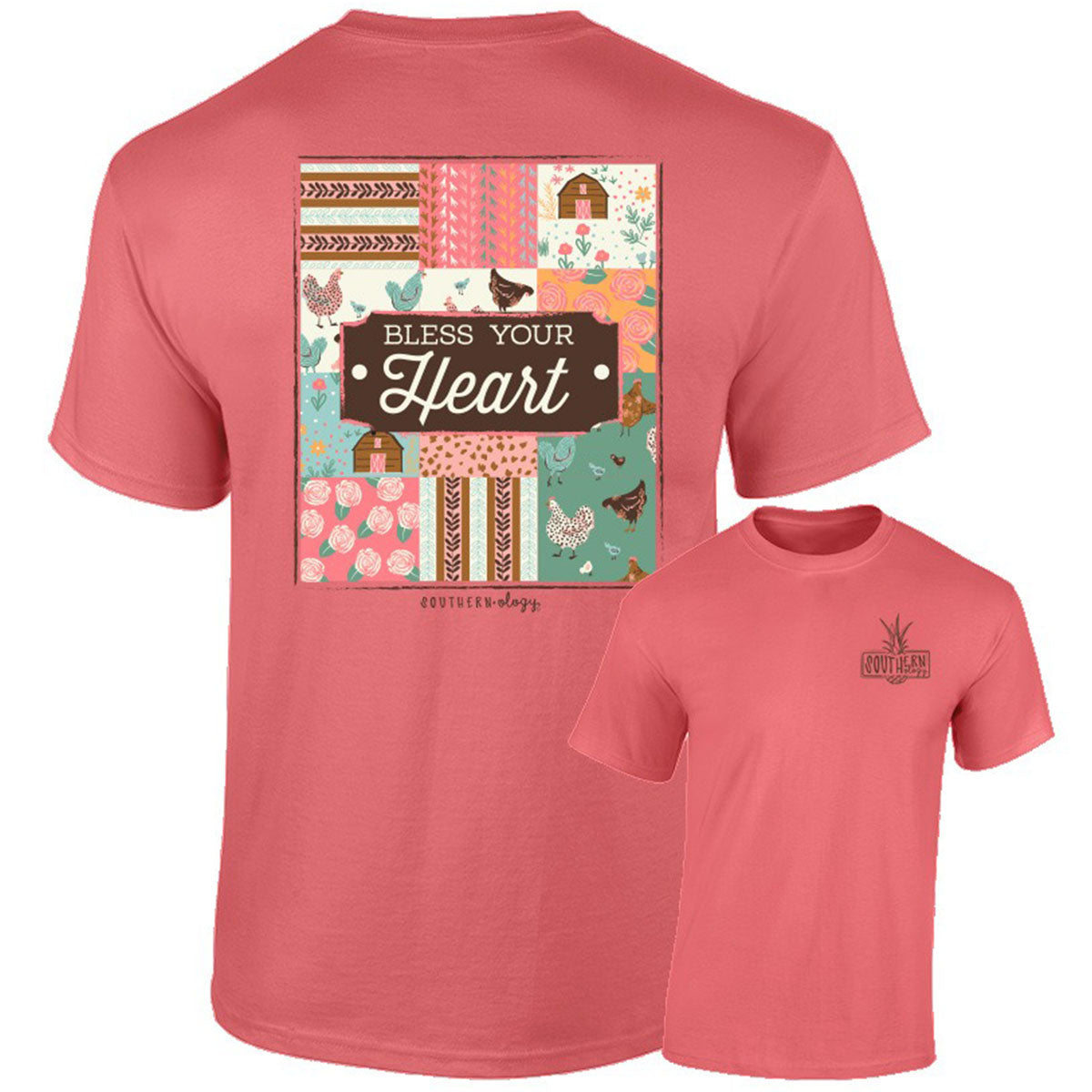 Southernology Patchwork Bless Your Heart Comfort - Adult & Kids T-Shirts, Sweatshirts & Hoodies apparel design preview 2