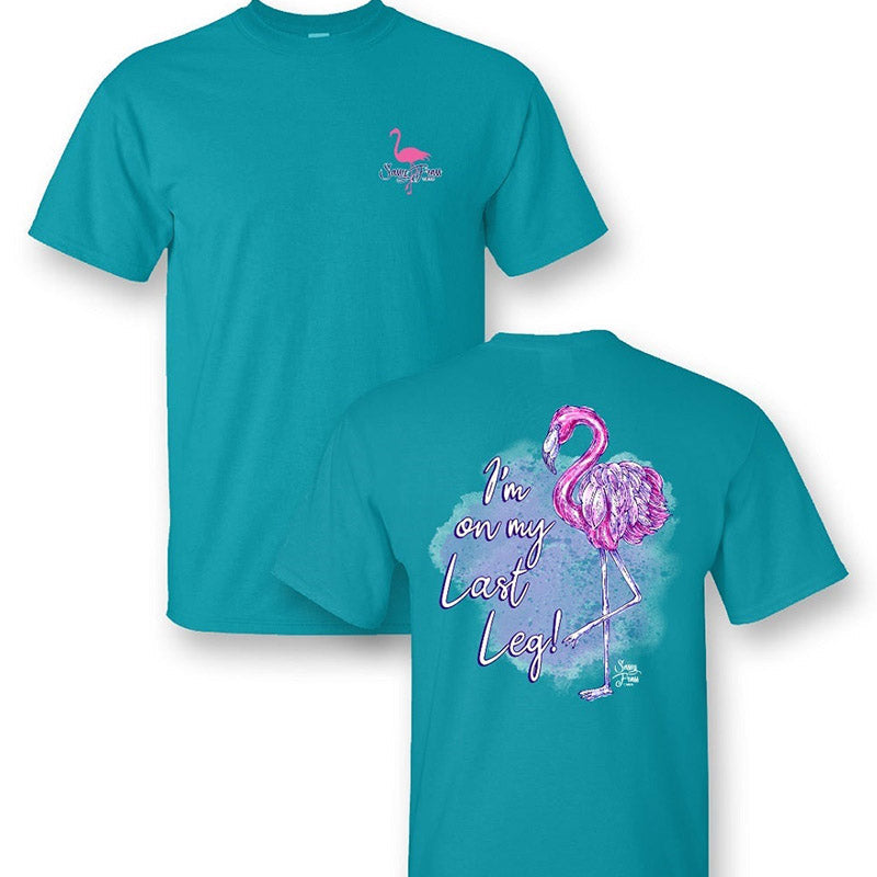 Sassy Frass I'm on my Last Leg Flamingo - Adult & Kids T-Shirts, Sweatshirts & Hoodies apparel design preview 1