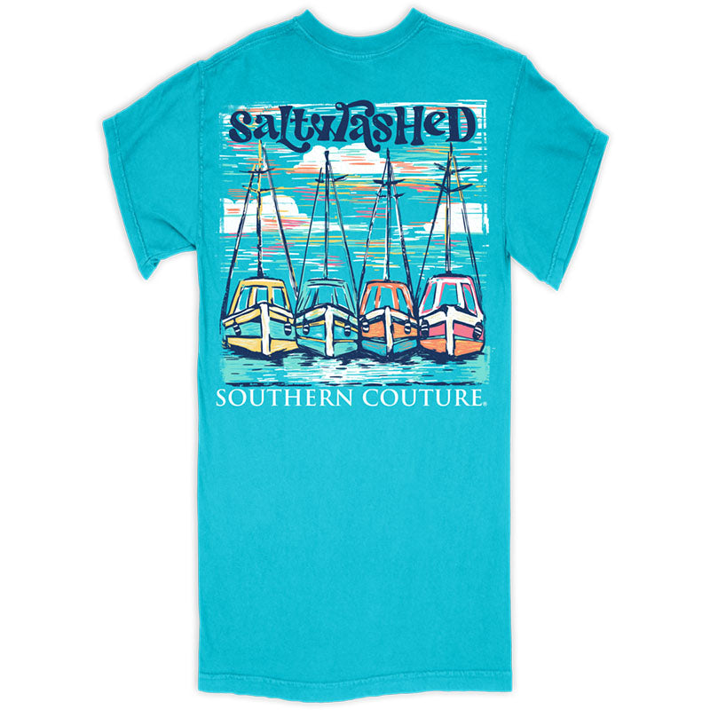 Southern Couture Saltwashed Boats Comfort Colors - Adult & Kids T-Shirts, Sweatshirts & Hoodies apparel design preview 1