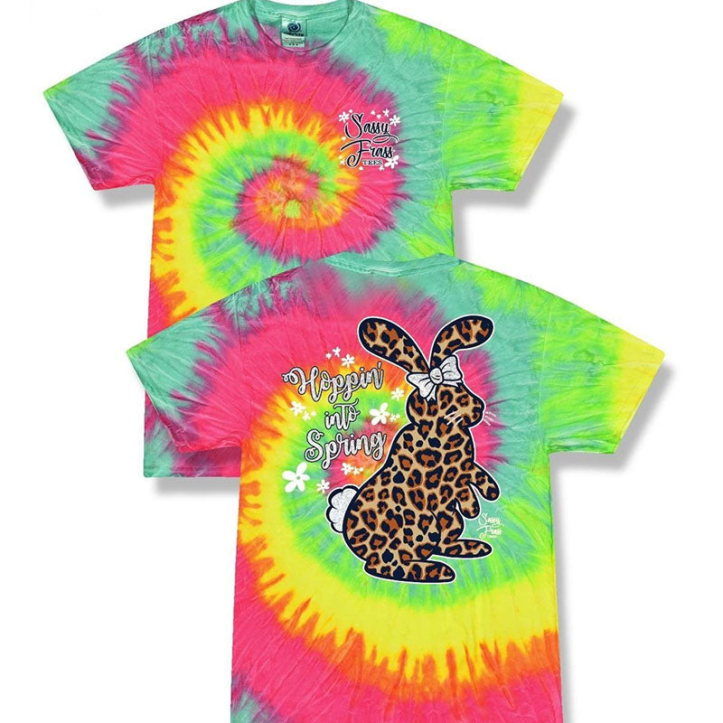 Sassy Frass Hoppin Easter Bunny Tiedye - Adult & Kids T-Shirts, Sweatshirts & Hoodies apparel design preview 1