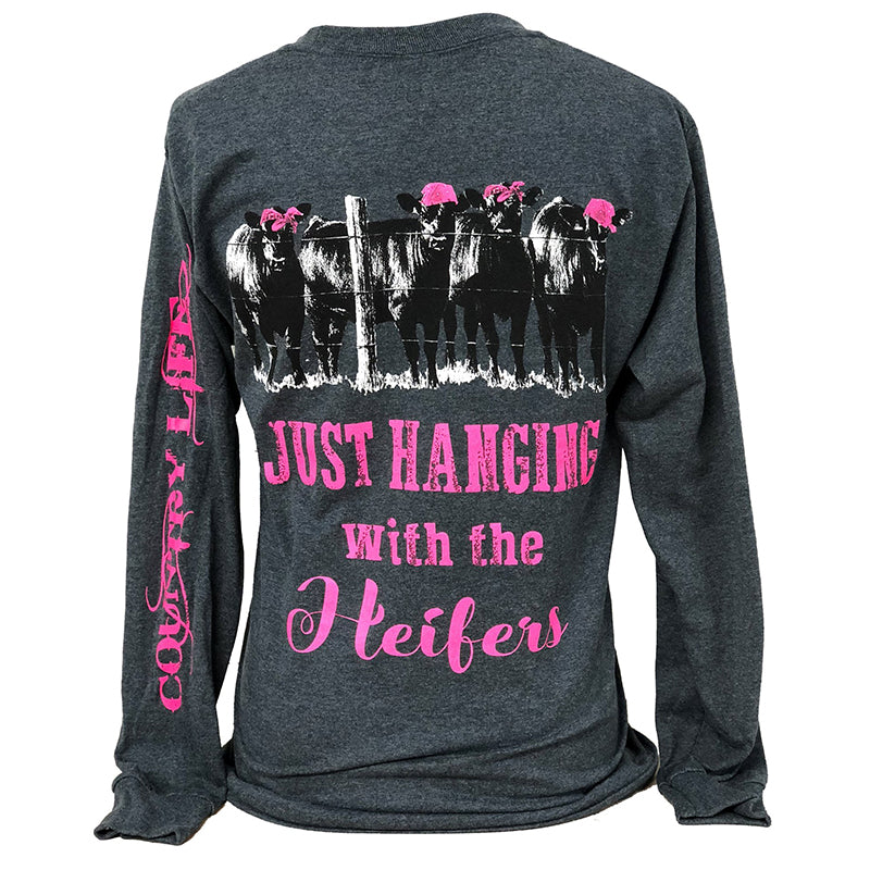 Country Life Preppy Just Hanging Heifer - Adult & Kids T-Shirts, Sweatshirts & Hoodies apparel design preview 2