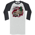 Southern Couture Christmas Leopard Truck Raglan - Adult & Kids T-Shirts, Sweatshirts & Hoodies apparel design preview 1
