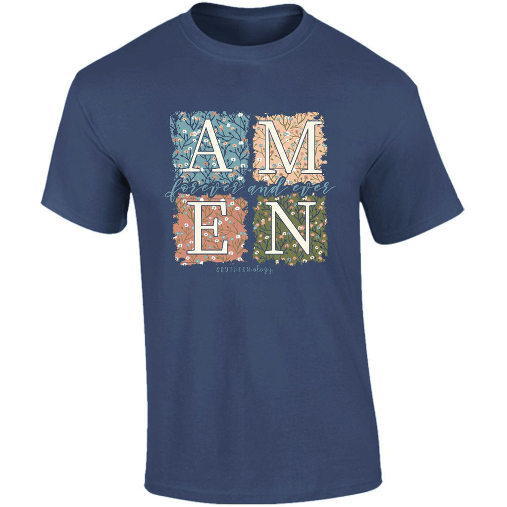 Southernology Amen Patchwork Comfort Colors - Adult & Kids T-Shirts, Sweatshirts & Hoodies apparel design preview 2