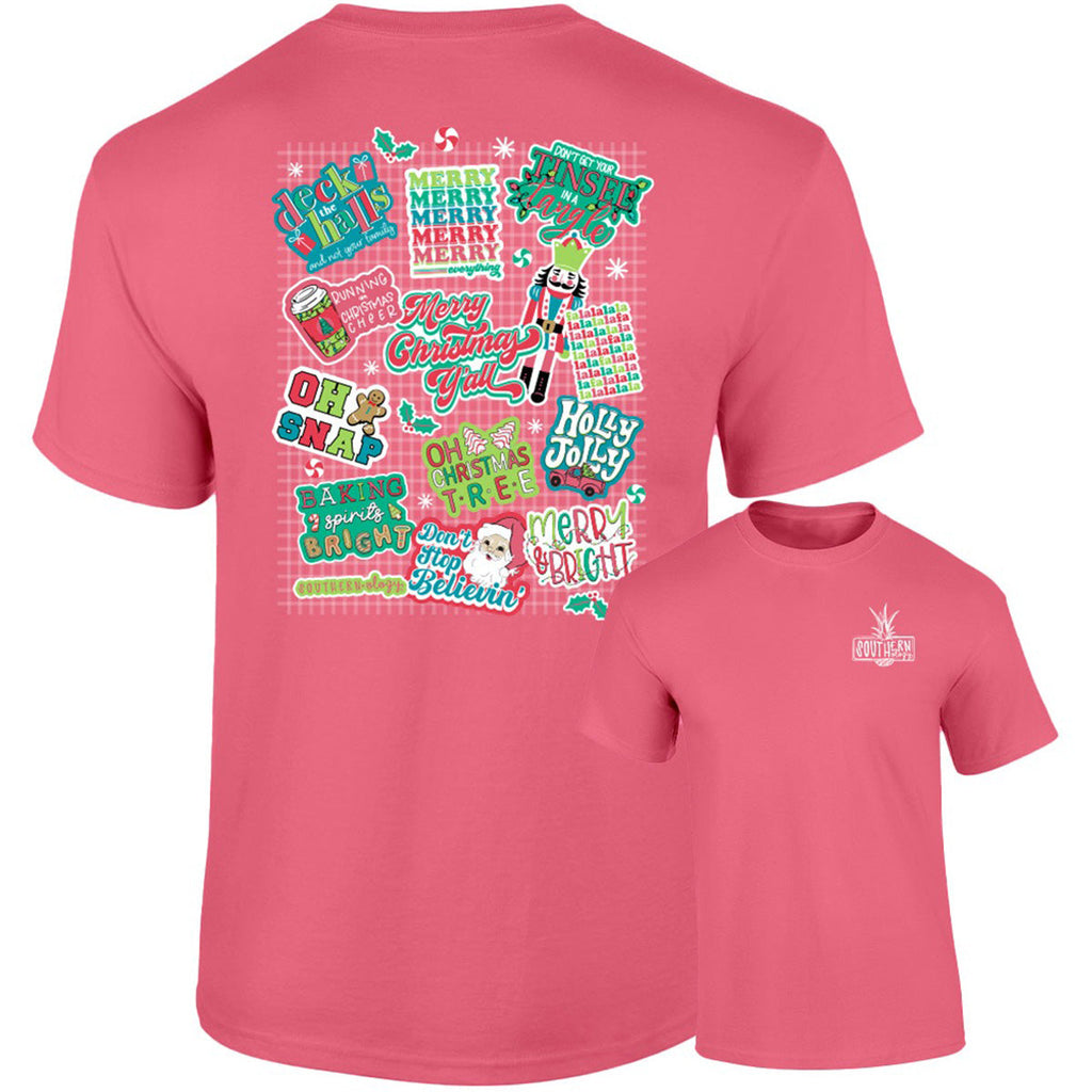 Southernology Merry Christmas Y'all Decals Comfort - Adult & Kids T-Shirts, Sweatshirts & Hoodies apparel design preview 2