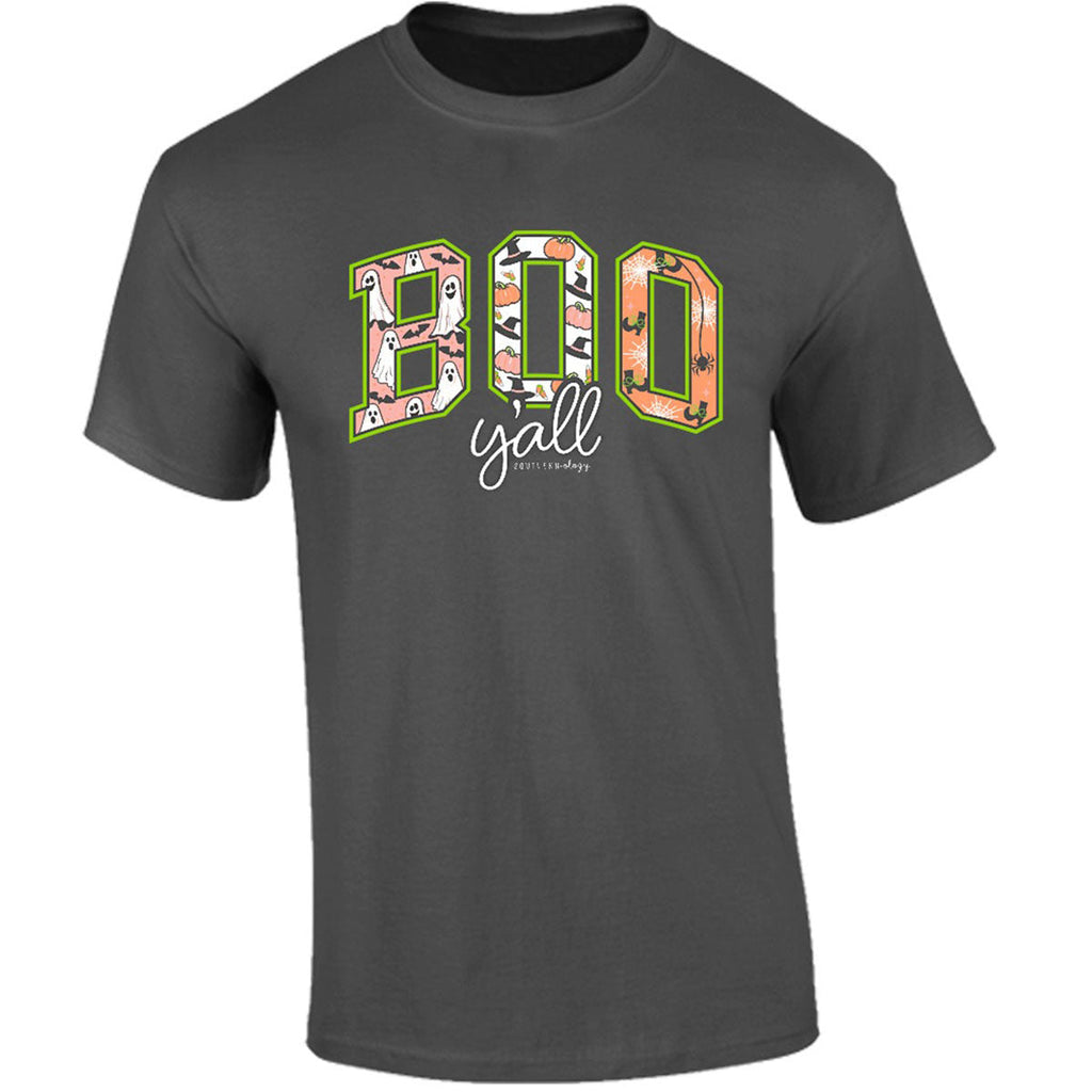 Southernology Boo Y'all Pattern Fall Comfort Colors - Adult & Kids T-Shirts, Sweatshirts & Hoodies apparel design preview 2