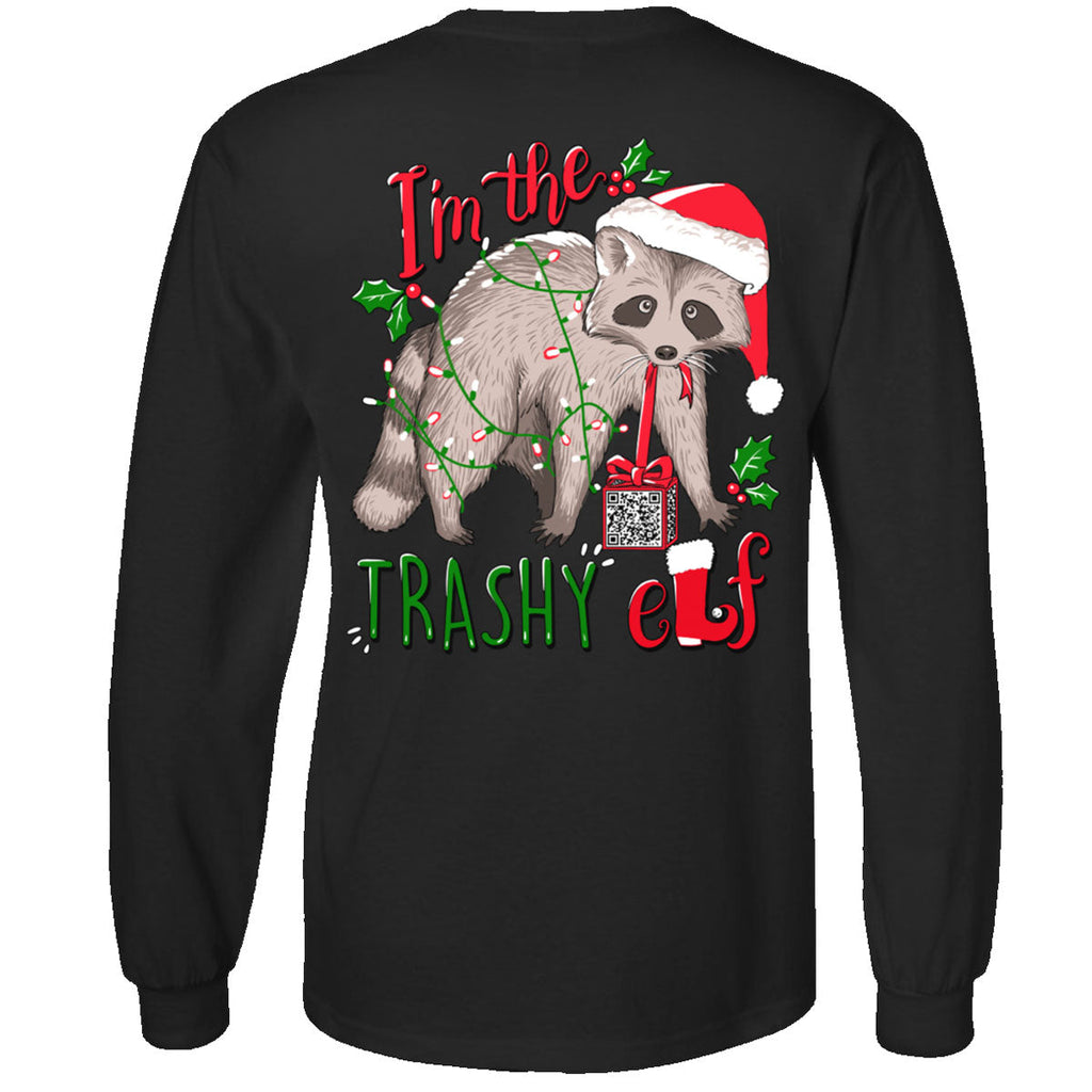 Southern Attitude Trashy Elf Holiday - Adult & Kids T-Shirts, Sweatshirts & Hoodies apparel design preview 2