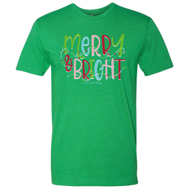 Southernology Statement Merry and Bright Holiday - Adult & Kids T-Shirts, Sweatshirts & Hoodies apparel design preview 1