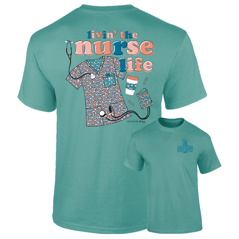 Southernology Leopard Nurse Life Scrubs Comfort - Adult & Kids T-Shirts, Sweatshirts & Hoodies apparel design preview 1