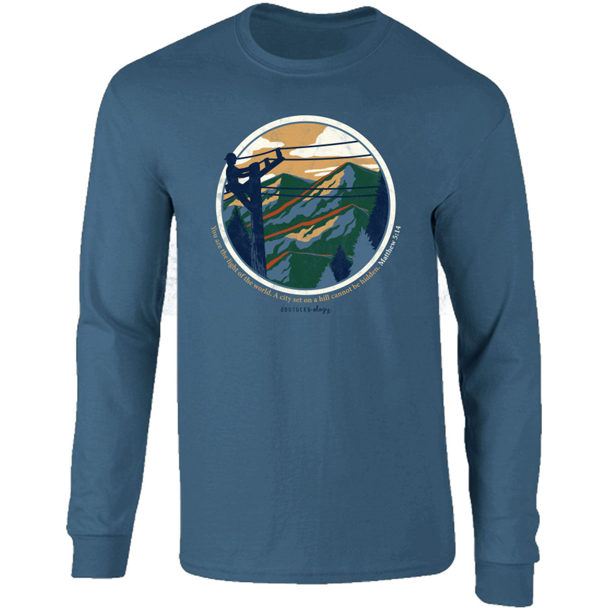 Southernology Lineman Light Hurricane Relief - Adult & Kids T-Shirts, Sweatshirts & Hoodies apparel design preview 1