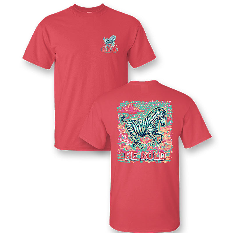 Sassy Frass Preppy Be Bold Zebra Comfort Colors - Adult & Kids T-Shirts, Sweatshirts & Hoodies apparel design preview 1