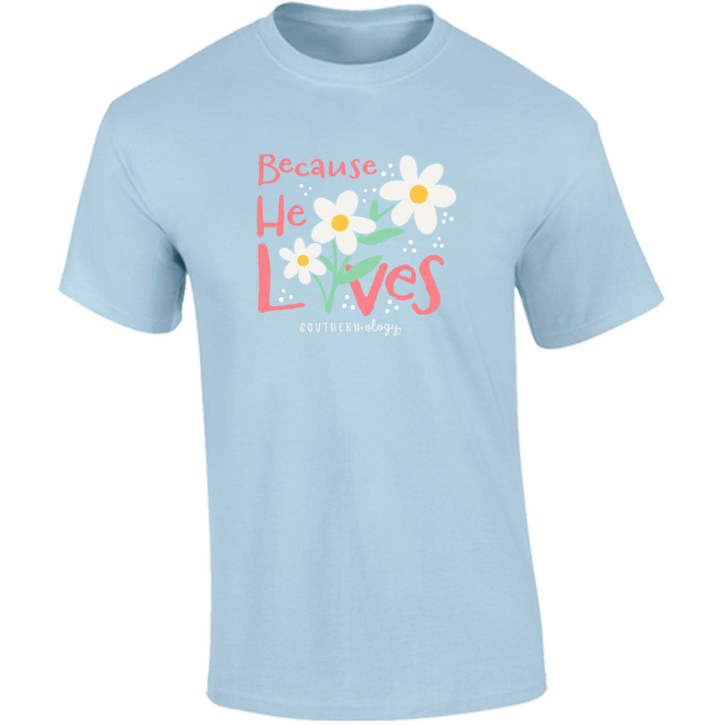 Southernology Because He Lives Easter Comfort Colors - Adult & Kids T-Shirts, Sweatshirts & Hoodies apparel design preview 2