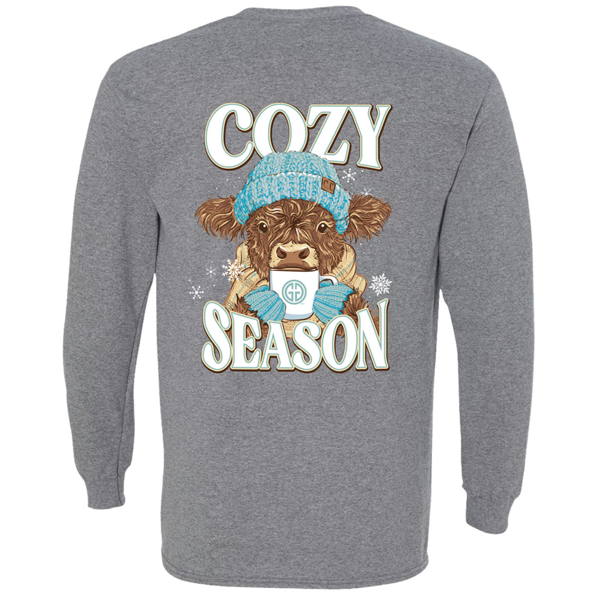 Girlie Girl Originals Cozy Season Cow - Adult & Kids T-Shirts, Sweatshirts & Hoodies apparel design preview 2