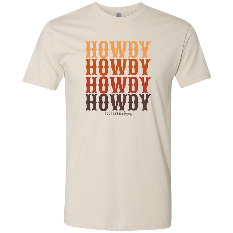 Southernology Stacked Howdy Statement Canvas - Adult & Kids T-Shirts, Sweatshirts & Hoodies apparel design preview 1