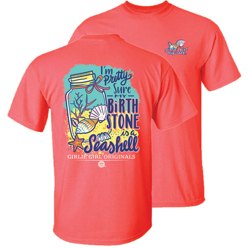 Girlie Girl Originals Birth Stone Seashell - Adult & Kids T-Shirts, Sweatshirts & Hoodies apparel design preview 1
