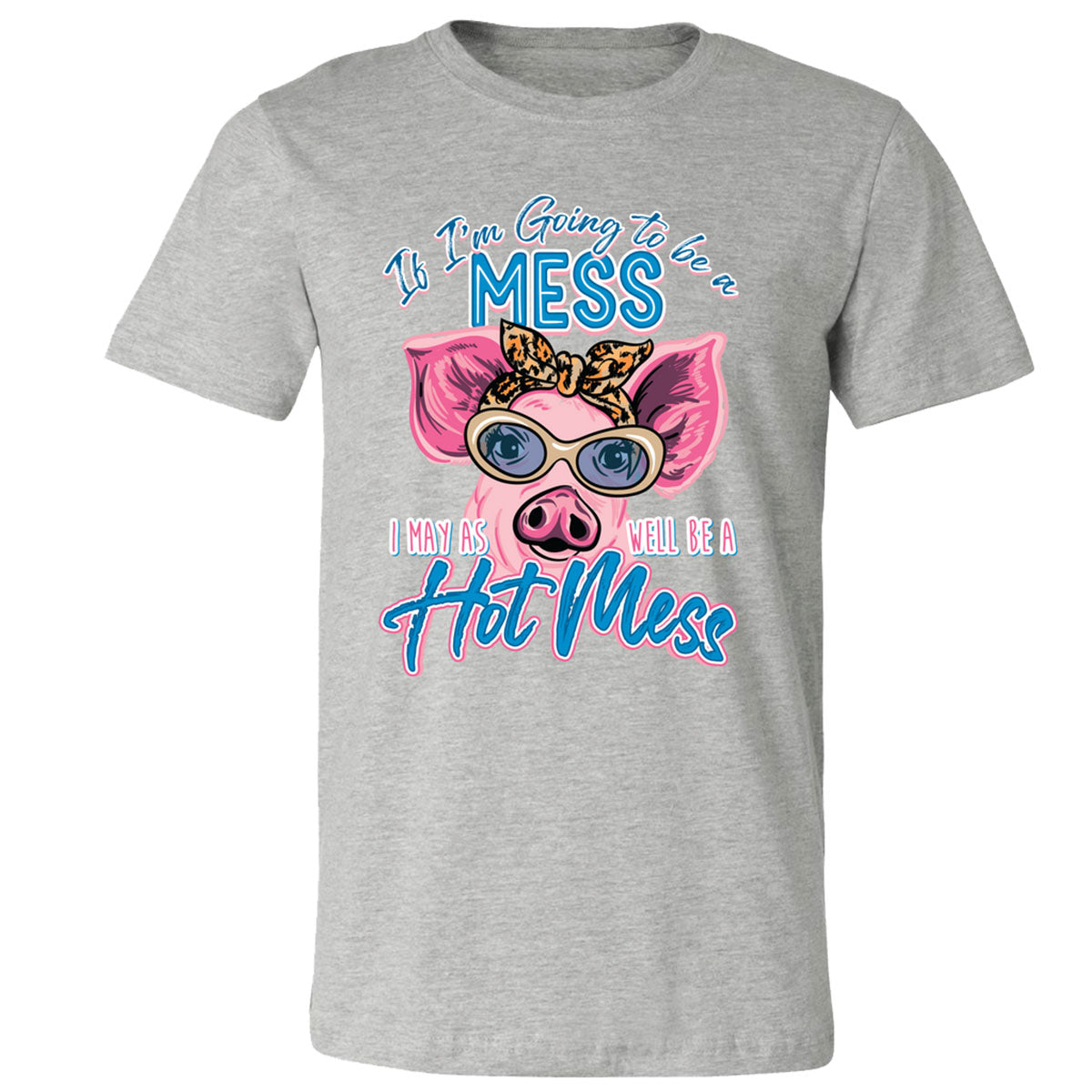 Girlie Girl Lulu Mac Hot Mess Pig Canvas - Adult & Kids T-Shirts, Sweatshirts & Hoodies apparel design preview 2