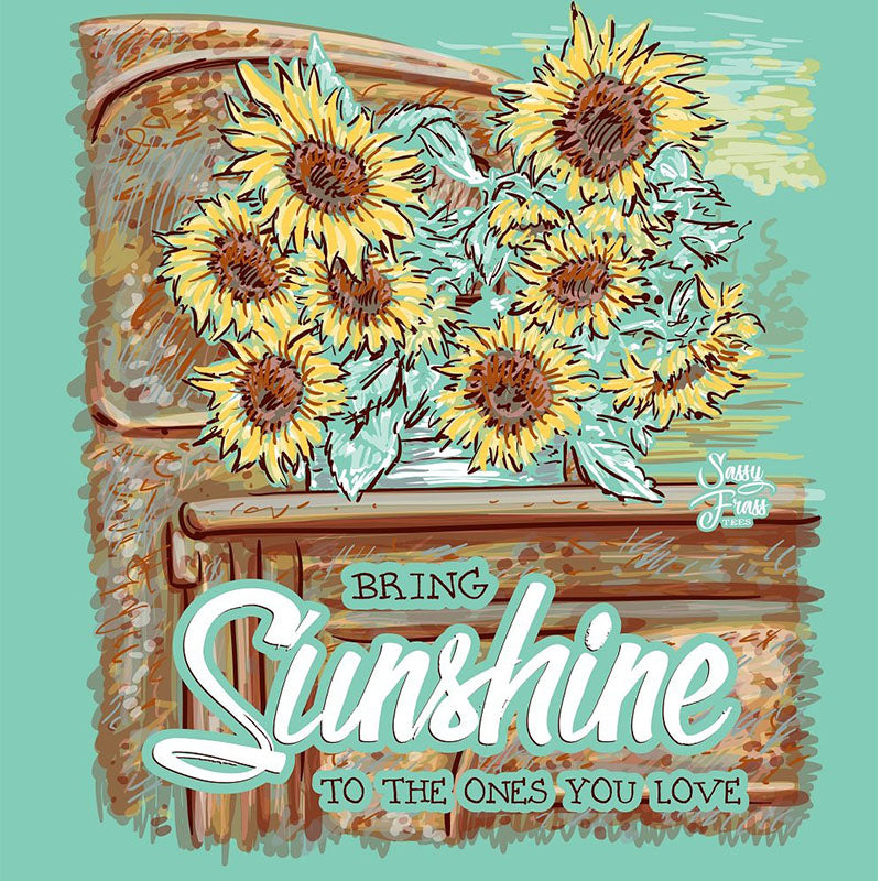 SALE Sassy Frass Sunflower Truck Comfort Colors - Adult & Kids T-Shirts, Sweatshirts & Hoodies apparel design preview 2