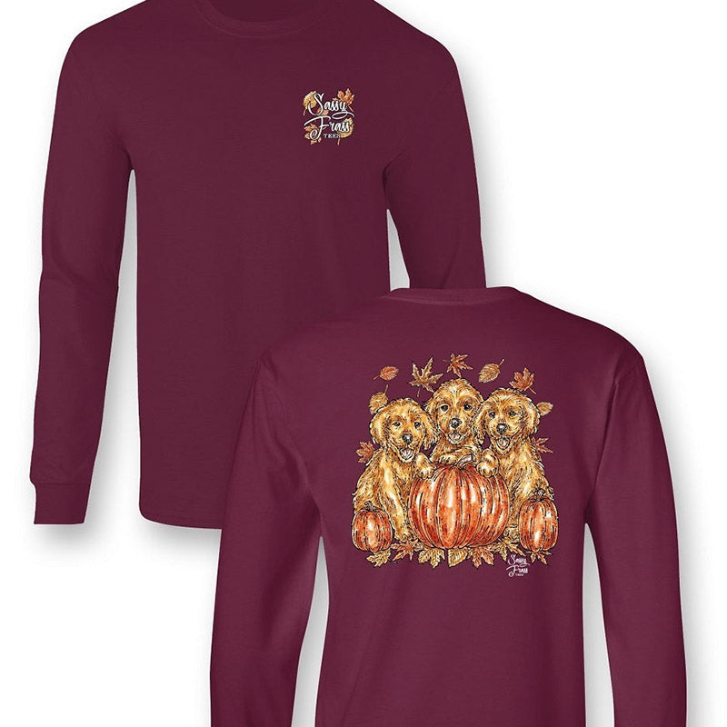 SALE Sassy Frass Pumpkin Dogs Season Fall - Adult & Kids T-Shirts, Sweatshirts & Hoodies apparel design preview 1