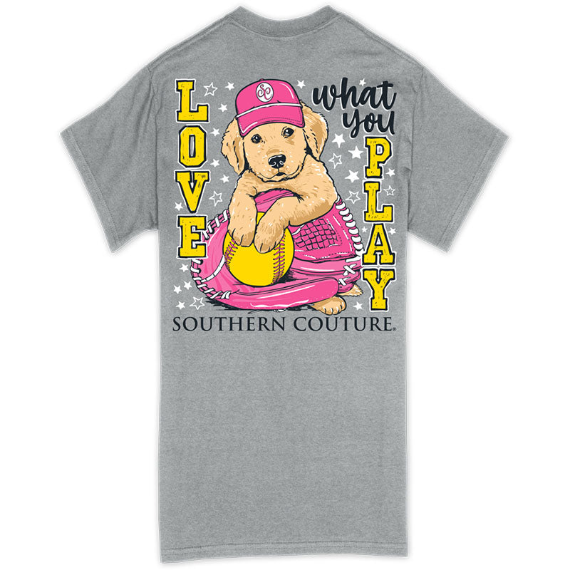 Southern Couture Classic Love What You Play Softball - Adult & Kids T-Shirts, Sweatshirts & Hoodies apparel design preview 1