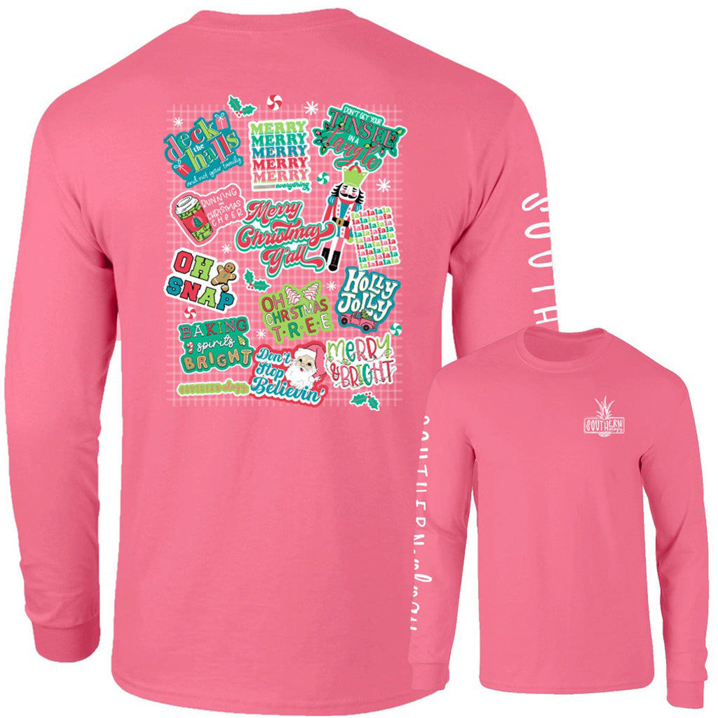 Southernology Merry Christmas Y'all Decals Comfort - Adult & Kids T-Shirts, Sweatshirts & Hoodies apparel design preview 2