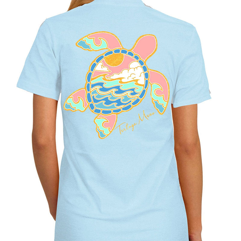 Southern Attitude Tortuga Moon Wave Turtle Comfort - Adult & Kids T-Shirts, Sweatshirts & Hoodies apparel design preview 1