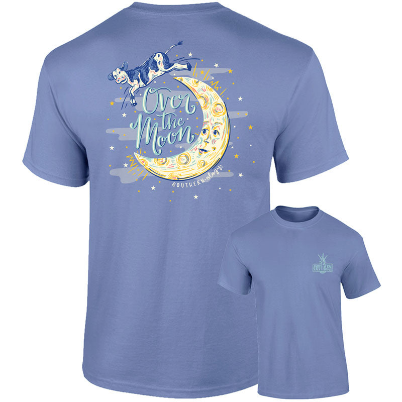 Sale Southernology Over the Moon Cow Comfort Colors - Adult & Kids T-Shirts, Sweatshirts & Hoodies apparel design preview 1
