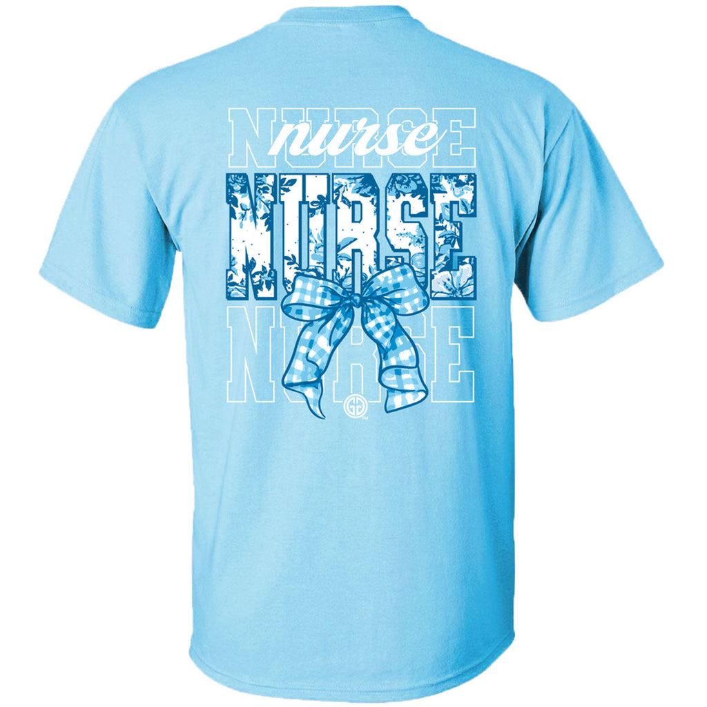 Girlie Girl Originals Blessed Nurse Bow - Adult & Kids T-Shirts, Sweatshirts & Hoodies apparel design preview 2