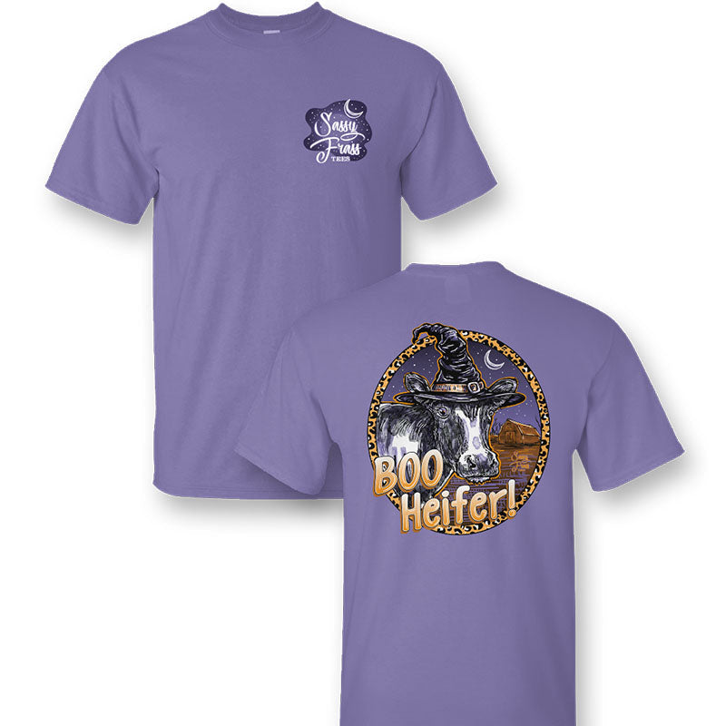 SALE Sassy Frass Boo Heifer Halloween Cow - Adult & Kids T-Shirts, Sweatshirts & Hoodies apparel design preview 1