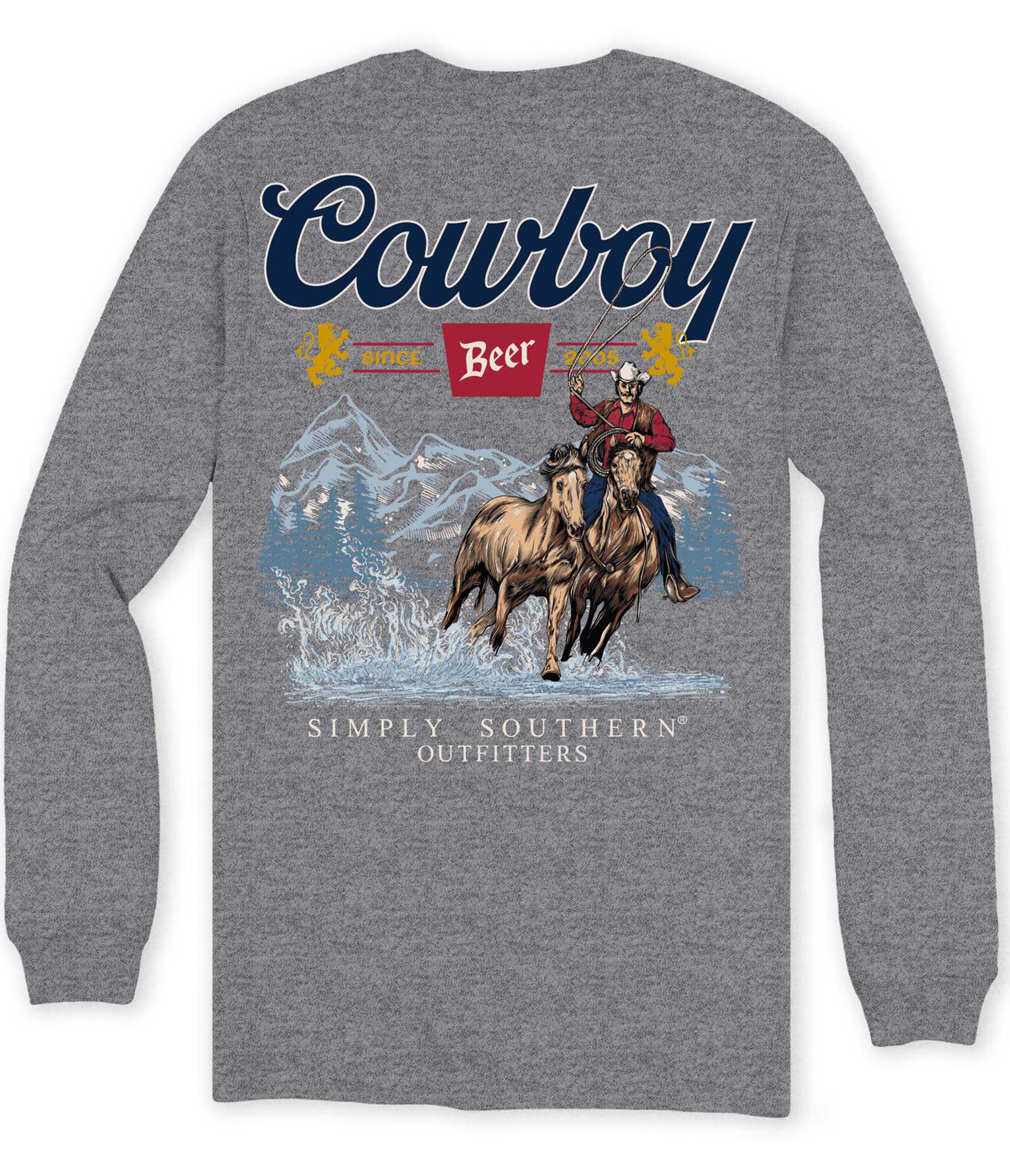 Simply Southern Cowboy Beer - Adult & Kids T-Shirts, Sweatshirts & Hoodies apparel design preview 1
