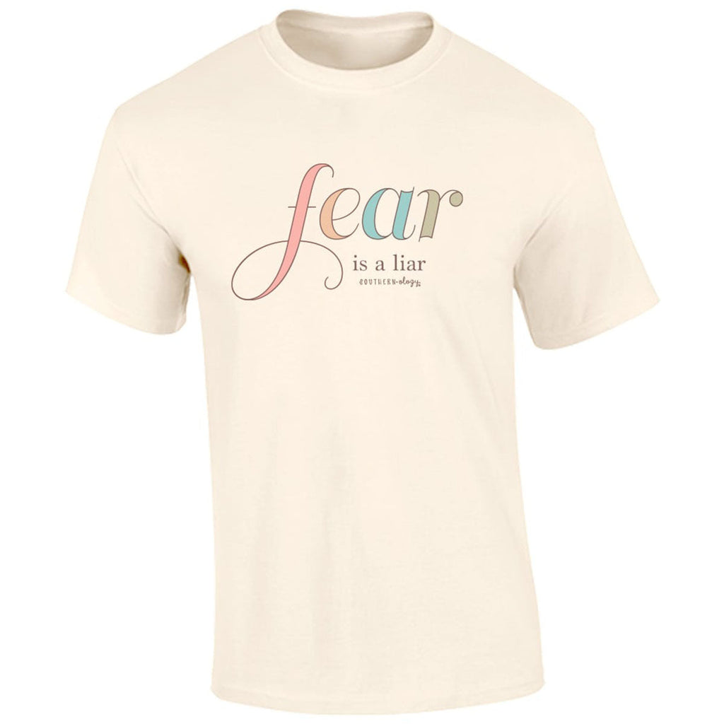 Southernology Colorful Fear is a Liar Comfort Colors - Adult & Kids T-Shirts, Sweatshirts & Hoodies apparel design preview 1