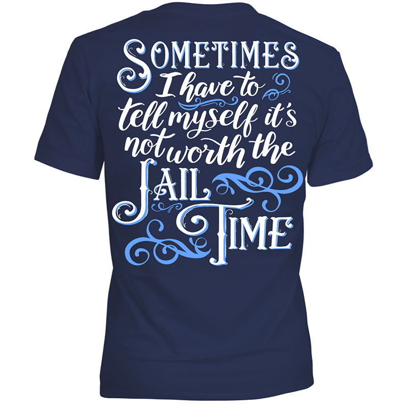 Southern Attitude Not Worth the Jail Time - Adult & Kids T-Shirts, Sweatshirts & Hoodies apparel design preview 2