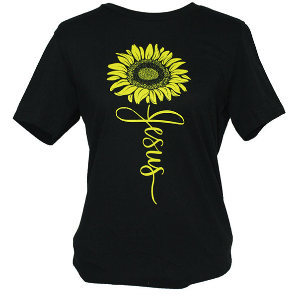Southern Attitude Sunflower Jesus Front Print - Adult & Kids T-Shirts, Sweatshirts & Hoodies apparel design preview 1