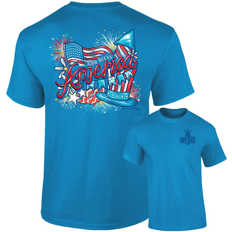 Southernology God Bless America Comfort Colors - Adult & Kids T-Shirts, Sweatshirts & Hoodies apparel design preview 1