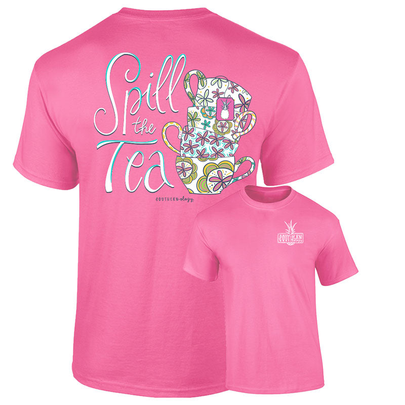Southernology Spill the Tea Comfort Colors - Adult & Kids T-Shirts, Sweatshirts & Hoodies apparel design preview 1