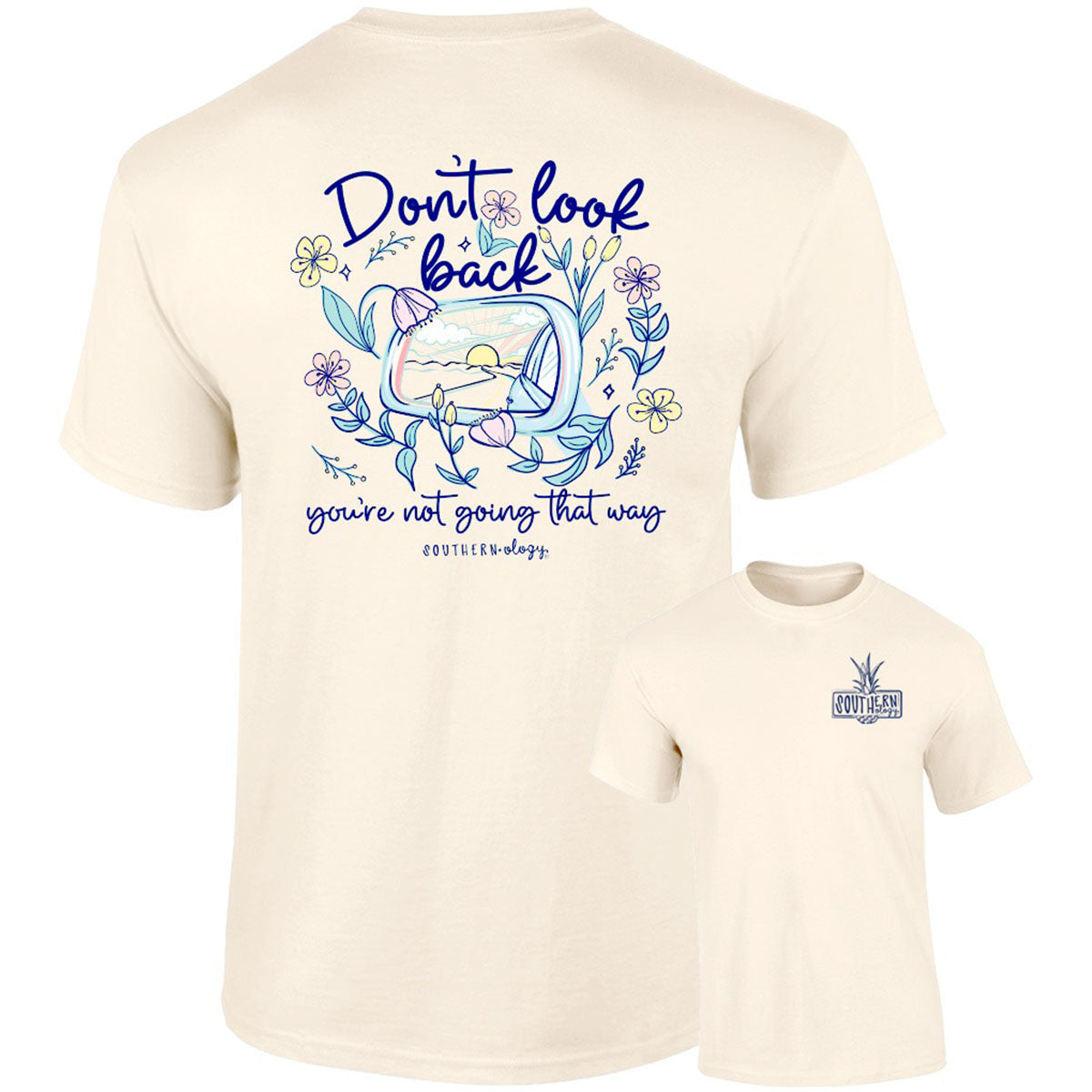 Southernology Don't Look Back Comfort Colors - Adult & Kids T-Shirts, Sweatshirts & Hoodies apparel design preview 2