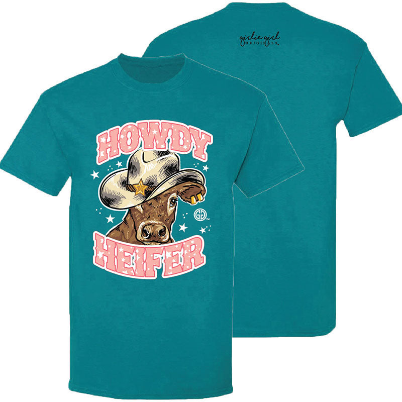 Girlie Girl Originals Howdy Heifer Cow - Adult & Kids T-Shirts, Sweatshirts & Hoodies apparel design preview 1