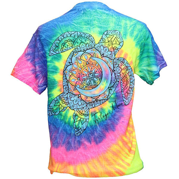 Southern Attitude Tortuga Moon Turtle Tie Dye - Adult & Kids T-Shirts, Sweatshirts & Hoodies apparel design preview 1