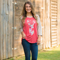 SALE Bjaxx Southern Grace Floral Deer Raglan - Adult & Kids T-Shirts, Sweatshirts & Hoodies apparel design preview 1